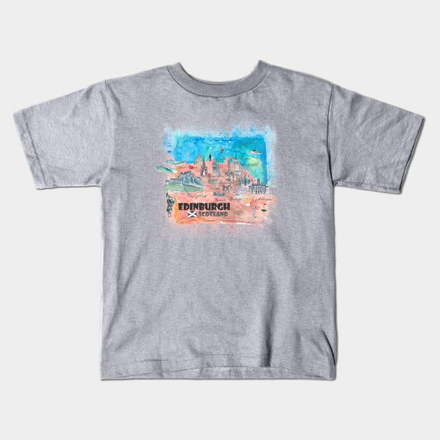 Edinburgh, Scotland Kids T-Shirt by artshop77